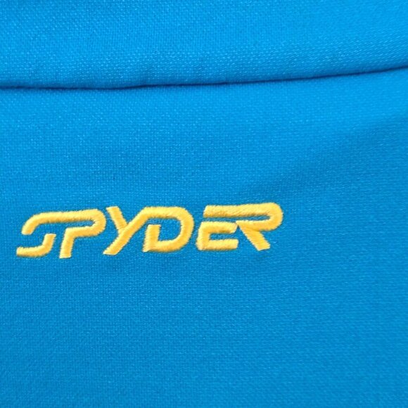 Spyder Linear Web TNeck 1/ Zip Logo Lightweight Running Outdoor Shirt Size M - Picture 6 of 9
